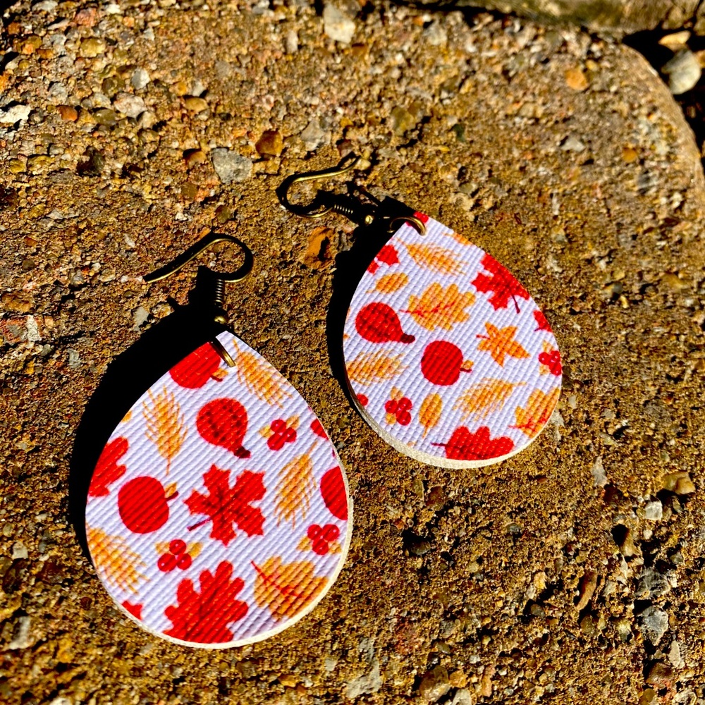 Faux leather earrings